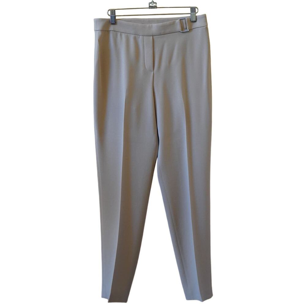 Elie Tahari Women Office Work Classic Tapered Ankle Pants Tan Beige 6 Medium